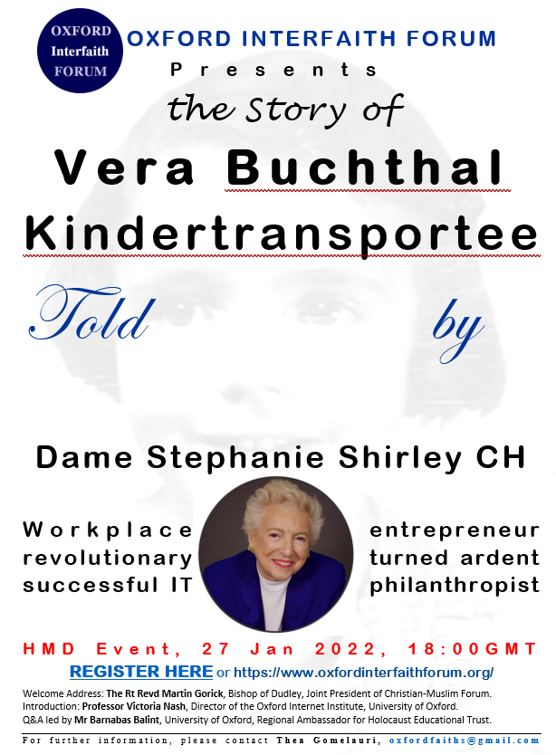 Oxford Interfaith Forum Vera Buchthal Story Flyer