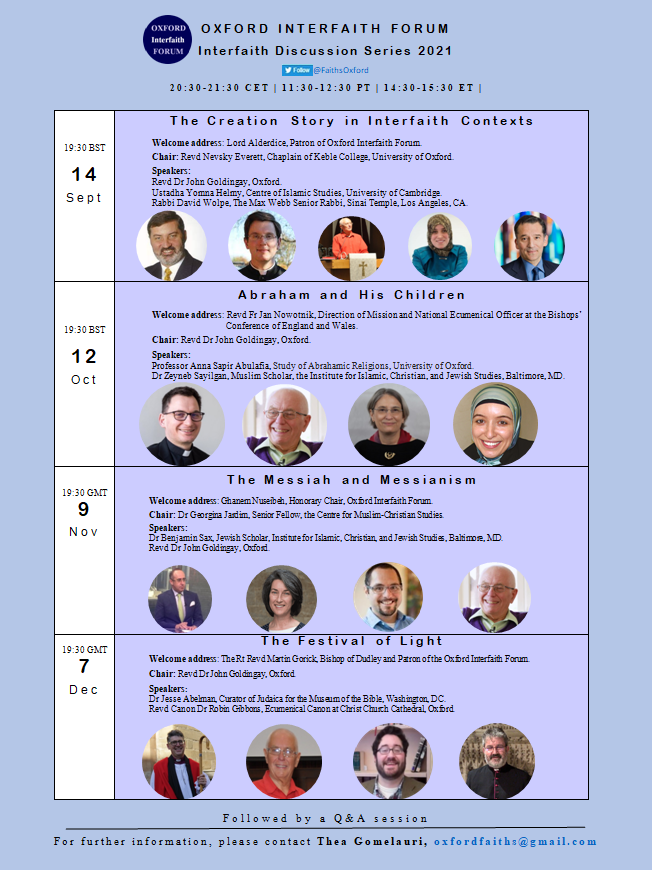 Oxford Interfaith Discussion Series 2021